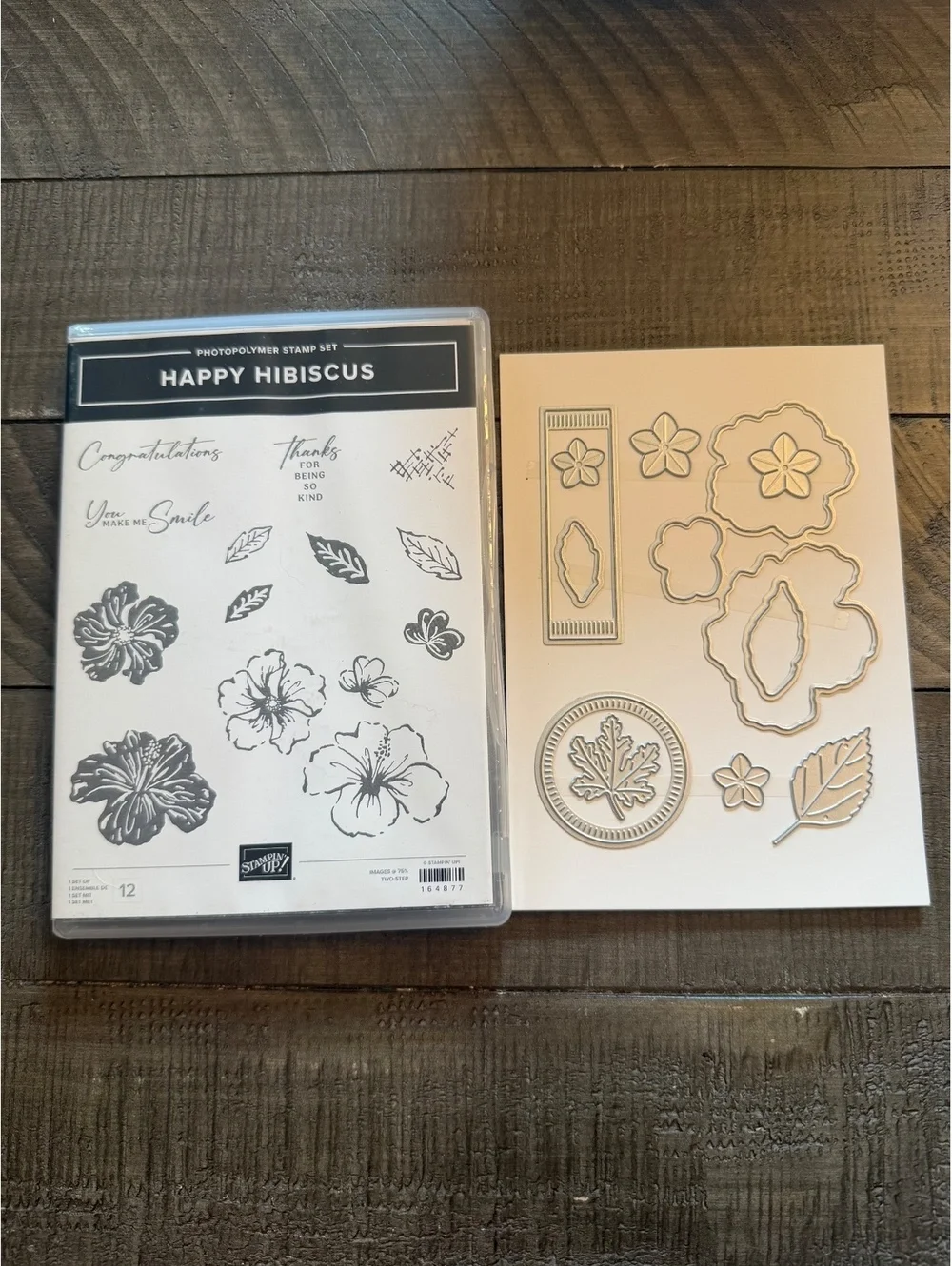 Stampin’ Up Happy Hibiscus stamp set and matching die cuts